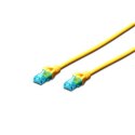 Przewód patchowy Digitus CAT 5e U-UTP PVC AWG 26/7 1 m Żółty Zakończenie RJ45 (8/8) modularne