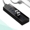 7w1 HUB rozdzielacz adapter USB-A do 7x USB-A 5Gb/s czarny