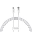 Kabel przewód w oplocie do iPhone Explorer Series USB-C - Lightning 20W 1m biały