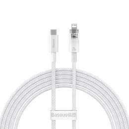 Kabel przewód w oplocie do iPhone Explorer Series USB-C - Lightning 20W 2m biały