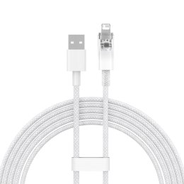 Kabel przewód w oplocie do iPhone Explorer Series USB - Lightning 2.4A 2m biały