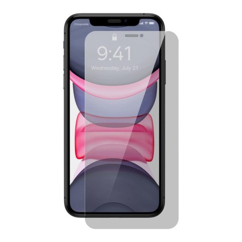 Szkło hartowane do iPhone 11 / XR na cały ekran 0.4mm filtr Anti Spy ZESTAW