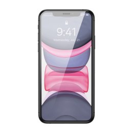 Szkło hartowane do iPhone 11 / XR z osłoną na głośnik 0.4mm ZESTAW