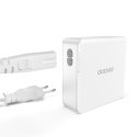 Szybka i mocna ładowarka sieciowa GaN 2x USB-C 2x USB 100W biała