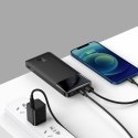 Bipow powerbank z wyświetlaczem 10000mAh kabel USB-A microUSB 0.25m czarny