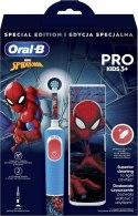 Oral-B | Vitality PRO Kids Spiderman | Elektryczna szczoteczka do zębów z etui podróżnym | Akumulatorowa | Dla dzieci | Niebiesk