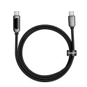 Kabel przewód USB-C z miernikiem mocy Power Delivery 100W 20V 5A 1m czarny