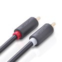 Kabel przewód stereo audio video 2 RCA 2x Cinch 5m szary