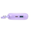 Powerbank 10000mAh Jelly Series 22.5W kabel Iphone Lightning fioletowy