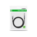 Kabel audio stereo AUX 3.5 mm mini jack - USB-C do telefonu tabletu 1m czarny