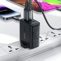 Ładowarka sieciowa wtyczka angielska UK GaN 65W 1x USB 2x USB-C PD biała