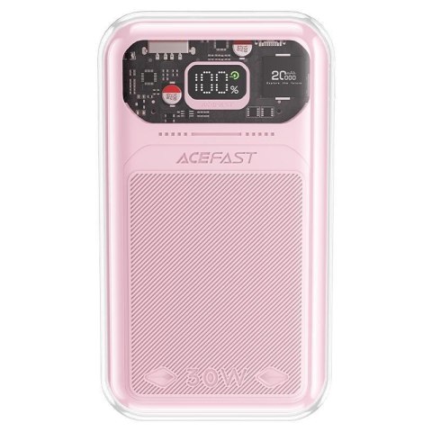 Powerbank 20000mAh Sparkling Series szybkie ładowanie 30W QC AFC FCP SCP różowy