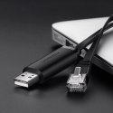 Kabel przewód konsolowy przejściówka USB - RJ45 skrętka ethernet 1.5m czarny