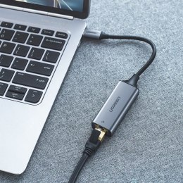 Zewnętrzna karta sieciowa LAN RJ45 - USB-C 1 Gigabit Ethernet - szary