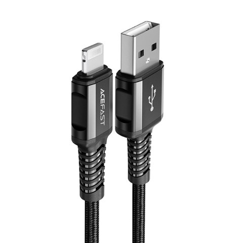 Kabel przewód MFI do iPhone USB - Lightning 2.4A 1.2m czarny