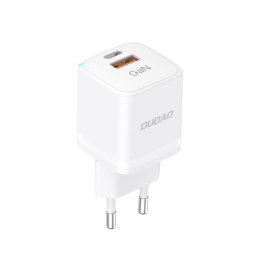 Ładowarka sieciowa GaN 33W PPS USB-C USB-A biała