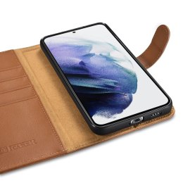 Skórzane etui portfel do Galaxy S22+ Leather Wallet Case brązowy