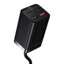 Szybka ładowarka sieciowa GaN3 Pro 2x USB-C / 2x USB 65W PD QC + kabel USB-C 1m czarny