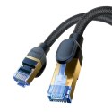 Szybki kabel sieciowy LAN RJ45 cat.7 10Gbps plecionka 15m czarny