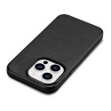 Pokrowiec etui z naturalnej skóry do iPhone 14 Pro Max MagSafe Case Leather czarny