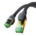 Szybki kabel sieciowy LAN RJ45 cat.8 40Gbps pleciony 10m czarny