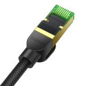 Szybki kabel sieciowy LAN RJ45 cat.8 40Gbps pleciony 5m czarny