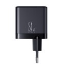 Ładowarka sieciowa 4x USB-A 24W 4.8A czarna