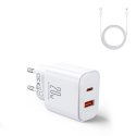 Szybka ładowarka sieciowa 20W USB-C USB-A + kabel do iPhone Lightning 1m