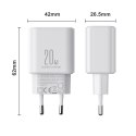 Szybka ładowarka sieciowa 20W USB-C USB-A + kabel do iPhone Lightning 1m