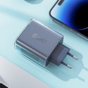 Ładowarka sieciowa GaN 65W 3 porty 1x USB 2x USB-C różowa