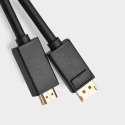 Kabel przewód jednokierunkowy z DisplayPort na HDMI 4K 30Hz 32 AWG 2 m czarny