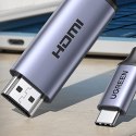 Kabel przewód przejściówka USB-C - HDMI 2.1 8K 60Hz 1.5m szary