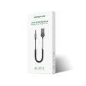 Odbiornik dźwięku adapter audio Bluetooth 5.3 kabel USB AUX jack czarny