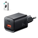 Szybka ładowarka sieciowa 30W USB-A i USB-C PD QC AFC FCP czarna