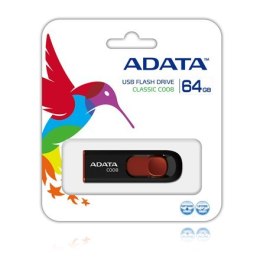 Pamięć USB ADATA C008 64 GB, 2.0 / Czarno-czerwona