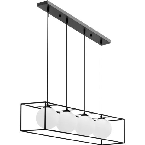 Lampa sufitowa nowoczesna 4 punktowa G9 - szklane kule w ramie