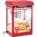 Maszyna urządzenie do prażenia popcornu retro TEFLON 1600 W 5-6 kg/h - czerwona