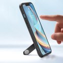 Sztywne etui z żelową ramką i podstawką do iPhone 13 Pro czarny