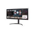 LG 34WP550-B 34" Monitor | IPS | UltraWide | Full HD | 21:9 | 5ms | 200 cd/m² | Czarny | Wyjście na słuchawki | 2x HDMI | 75Hz