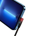 Kabel przewód kątowy MVP 2 z bocznym wtykiem USB-C / iPhone Lightning 2m - czerwony