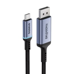 Kabel jednokierunkowy USB-C do DisplayPort 1.4 HD 8K 60Hz 2m czarny