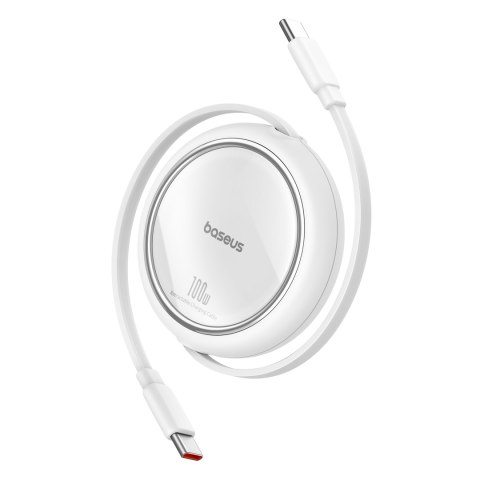 Kabel przewód wysuwany zwijany USB-C 100W Free2Draw Mini 1m biały