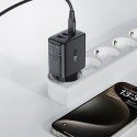 Ładowarka sieciowa PD 35W GaN z 3 portami 2x USB-A + USB-C czarna