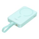 Mini Powerbank MagSafe 10000mAh 20W z kablem Lightning do iPhone 0.3m niebieski