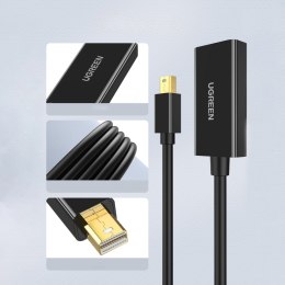 Adapter przejściówka kabla przewodu mini DP DisplayPort - HDMI 4K czarny