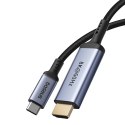 Kabel przewód USB-C - HDMI 8K 60Hz elastyczny wytrzymały 1.5m czarny