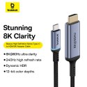 Kabel przewód USB-C - HDMI 8K 60Hz elastyczny wytrzymały 1.5m czarny