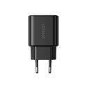 Ładowarka sieciowa USB-A USB-C PD 20W + kabel USB-C JR-TCF05 czarna