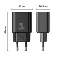 Ładowarka sieciowa USB-A USB-C PD 20W + kabel USB-C JR-TCF05 czarna