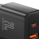 Ładowarka sieciowa USB-A USB-C PD 20W + kabel USB-C JR-TCF05 czarna